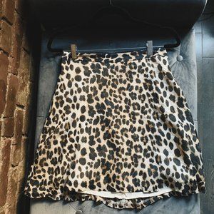 Cheetah Print High Waisted Mini Skirt